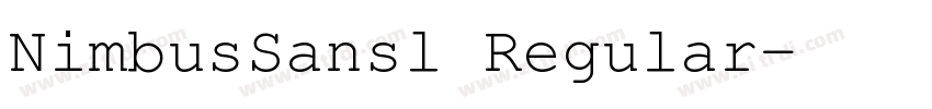 NimbusSansl Regular字体转换